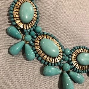 Turquoise Beaded Bib Necklace
